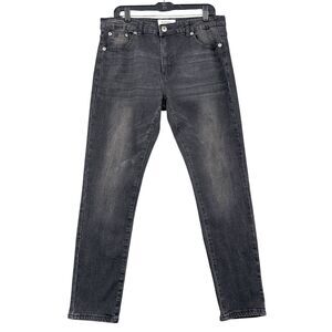 M. Society Black Dark Wash 5-Pocket Button Fly Mens Jeans Size 36 X‎ 30